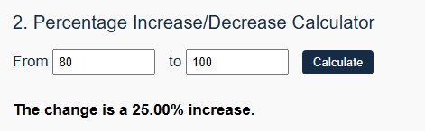 percentage increase and decrease calculator with an example